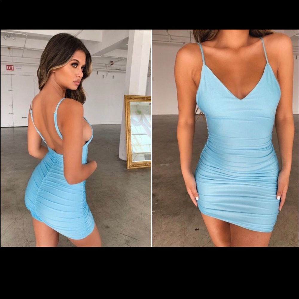 Blue cocktail dress